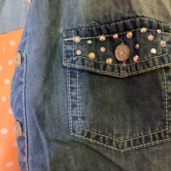 🛍 Retro dress with attached jean vest - Picture 7 of 12